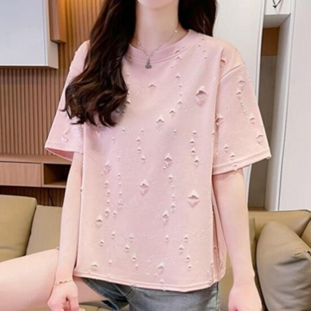 Navava Women VinTage DeTail PoinT ShorT Sleeve T shirT nT2441