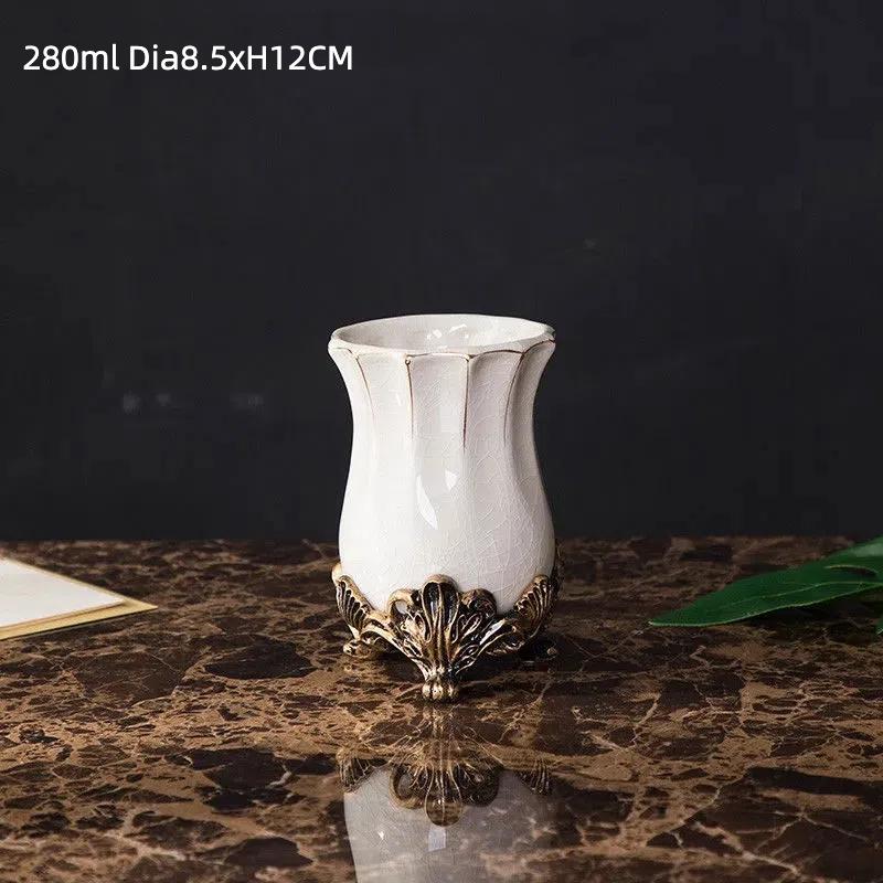 Handmade Retro Ceramic Bathroom Set | European Style Soap Dispenser, Toothbrush Cup & Soap Dish