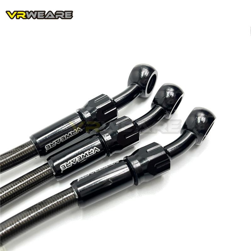 Motorrad Bremsleitung Edelstahl Geflochtene Bremsleitung mit 360 Grad drehbarem Banjo Passend für ATV Pit Dirt Street Racing Bike