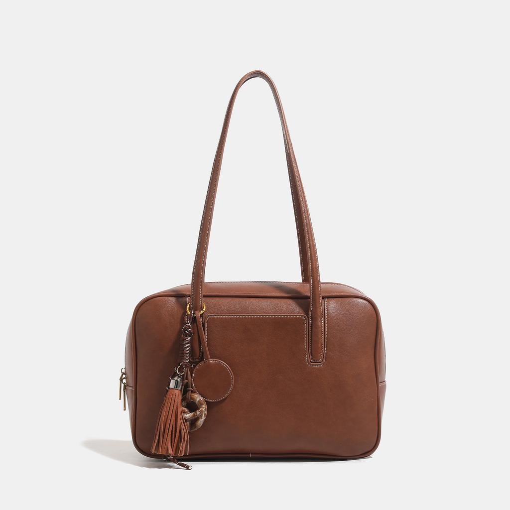 Women's Korean Version of Autumn and Winter New Large Capacity Boston Bag Commuter Handbag Shoulder Bag