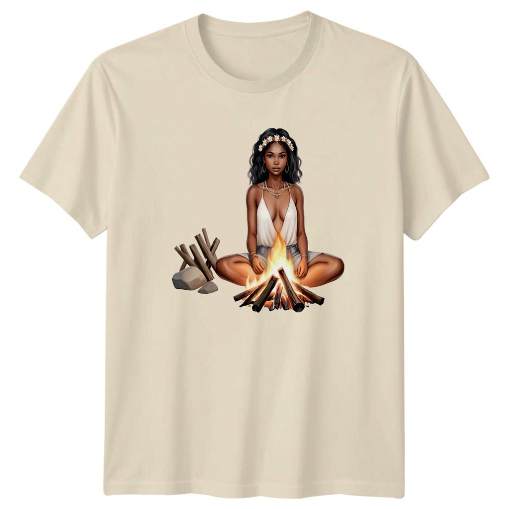 Unisex Campfire Bohemian Camping Outdoors Unisexs TShirt Unisexs Tee Graphic Top