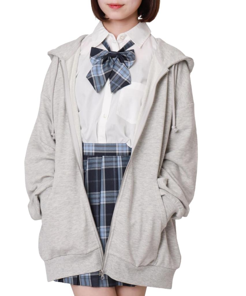 WEGO Big Zip Loose Plus Size Sweatshirt for High School and Perfect for and Fall and Winter Size Type Heather Gray Women's Hoodie, School-Friendly,