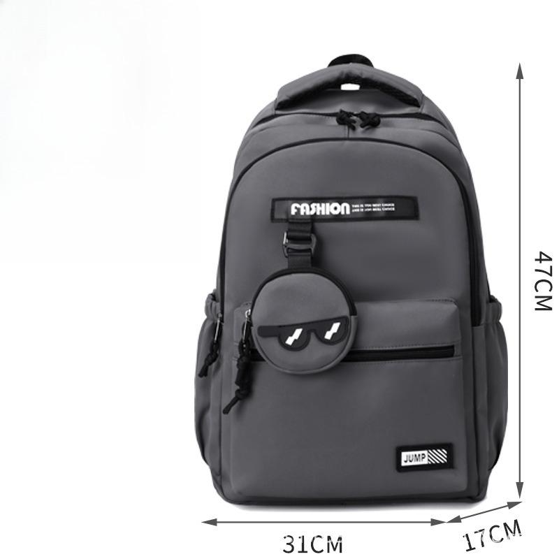 Large Capacity School Backpack for Middle School Students, Fits 16-inch Laptop серый