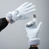 New Autumn and Winter Warm Gloves for Women Fleece and Thickened  Outdoor Cycling Sports Windproof Touch Screen Bear Gloves