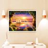 Full Square Rhinestone Sea DIY Diamond Painting Landscape Diamond Embroidery
