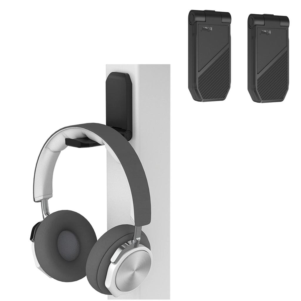 KIWIFOTOS Foldable Headphone Hooks, 2-Piece Set, Headphone Stand, PC Headphone Hook Stand, PC Gaming Accessory, Headphone Hanger Stand, Hanging