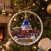 Christmas Wall Hanging Decor Ocean Themed Ornaments, Lighthouse/Wreath/Santa Claus/Xmas Tree/Snowman/Deer Acrylic Ornaments for Living Room