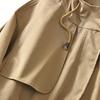 Design Hooded Trench Coat Women's, Spring and Autumn Women's, Short Small Khaki Spring and Autumn Coat Women's Clothing