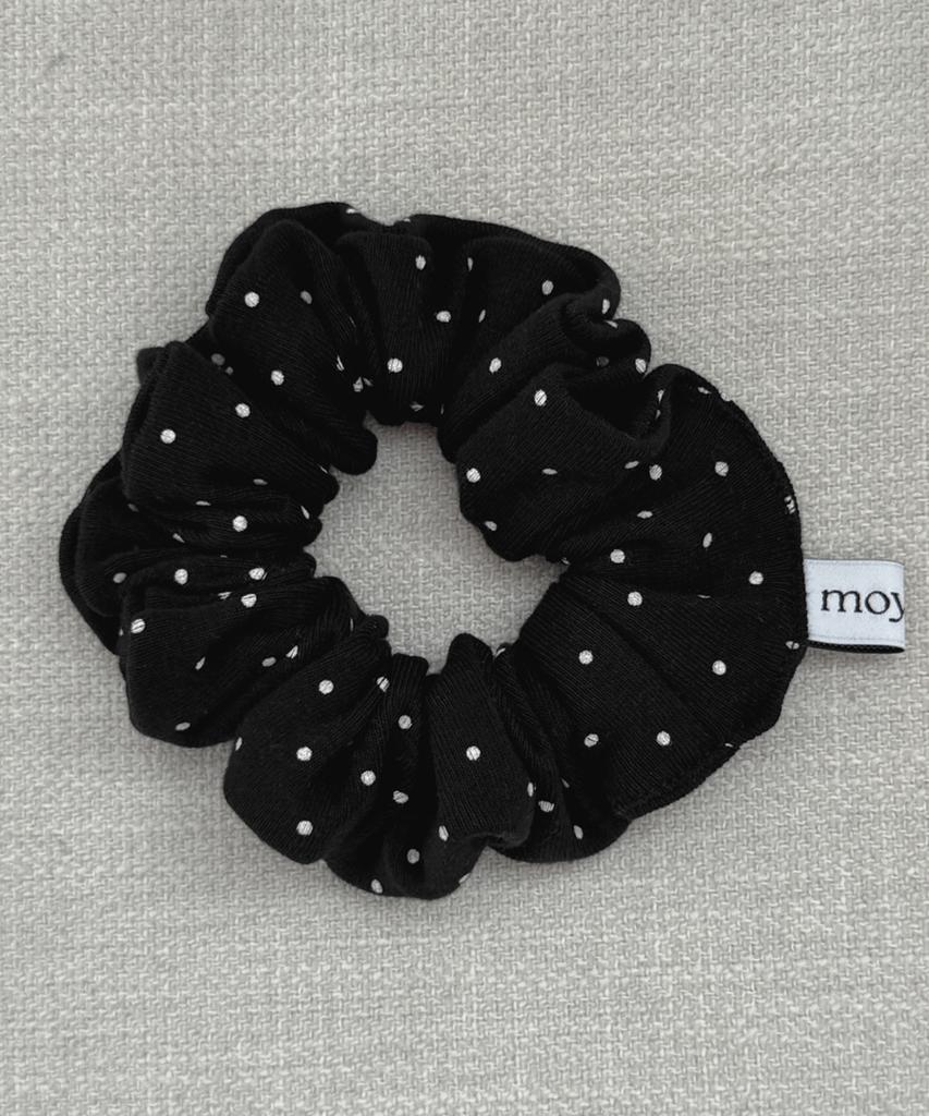 Moyora Dot Mini Hair Scrunchie [Black]