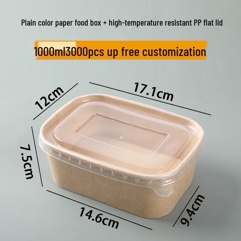 Einweg Mikrowellengeeignete Kraftpapier Lebensmittelbehälter