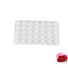 Forma na pěnu ve tvaru srdce s 35 otvory 3D silikonové formy na dort na dortovou pěnu Nástroj na zdobení dezertů