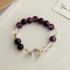 Glass Stone Bracelet For Women 10mm Beaded Stretch Bracelets DIY Beading Charms Handmade Bangles Jewelry Gifts