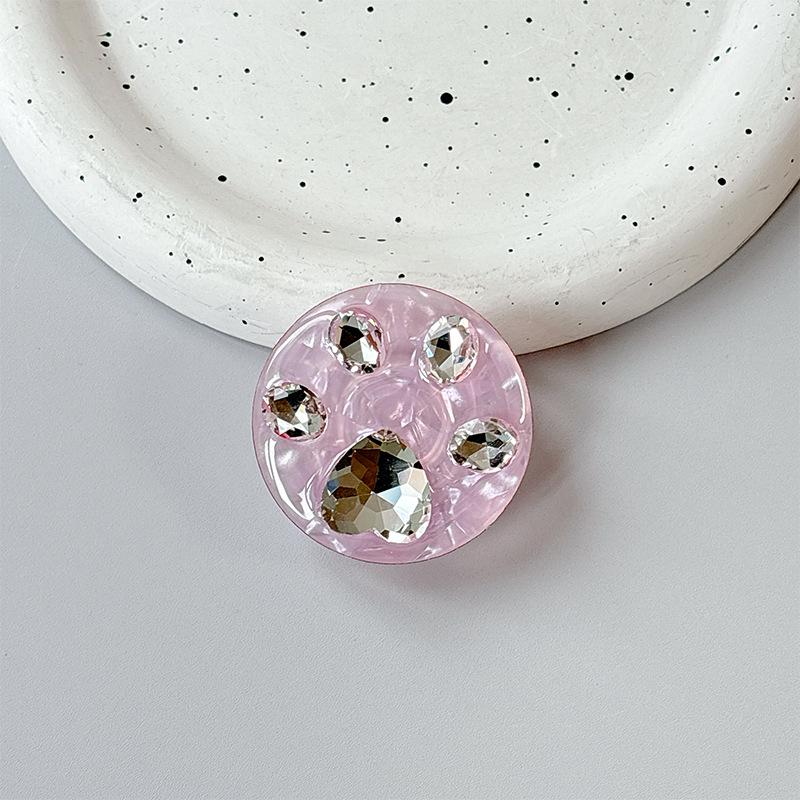 Rhinestone Magnetic Retractable Phone Holder with MagSafe, Foldable Desktop Support, Japanese Korean Style