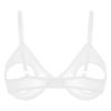 Soutien-gorge pour femme en maille transparente avec armatures Design ouvert ajouré Bretelles réglables Lingerie Brassière