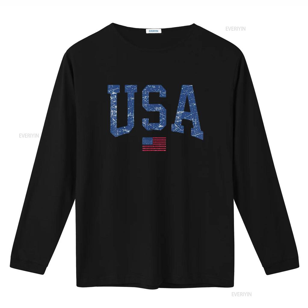 USA T Shirt Women Patriotic American Flag Distressed Vintage Washed Designer Clothes Streetwear Graphic Fashion Casual Stylish