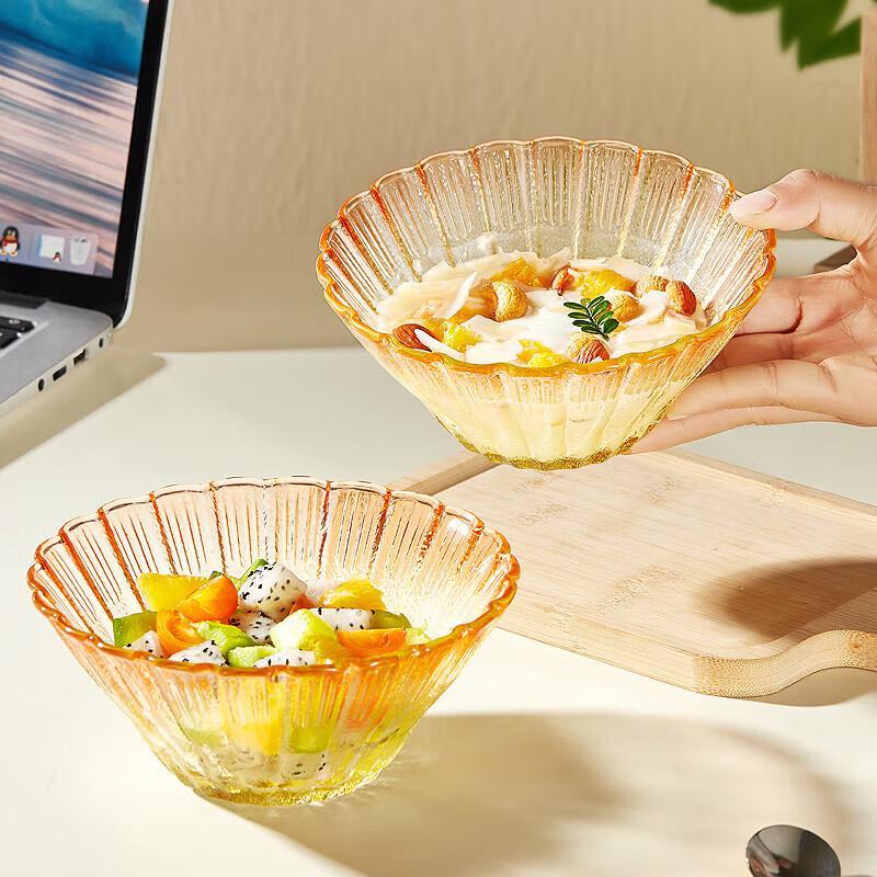 BOLIDOMI High Borosilicate Glass Salad Bowl Set