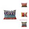 Premium Housse De Coussin Carr Coton Imprim Lettres Rtro Mlang For Timeless Elegance