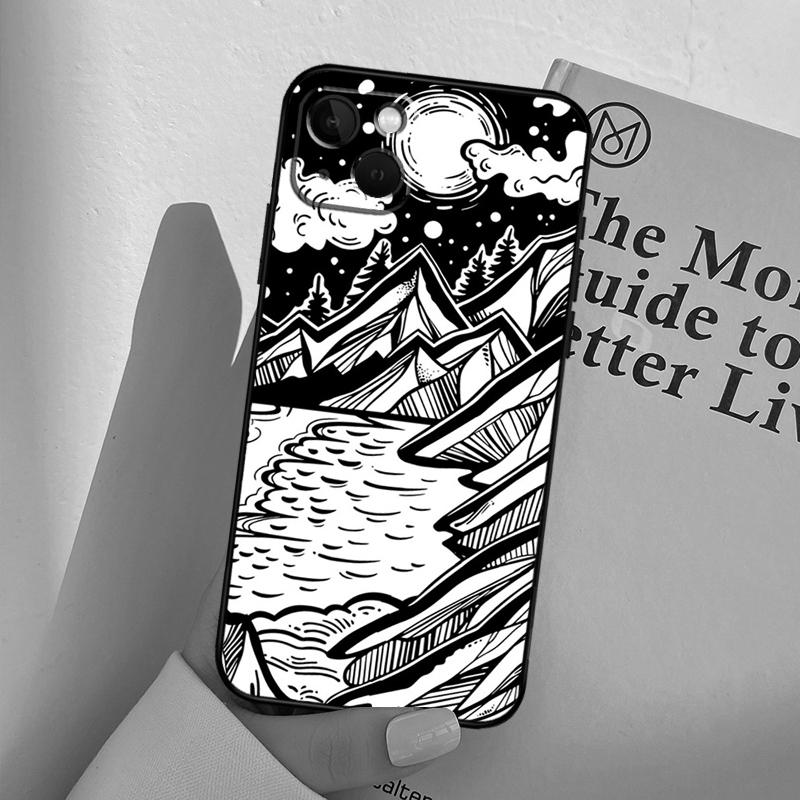 

Nature Mountain Peaks Phone Case For iPhone 17 16 14 13 12 11 15 Pro Max mini XR 16e 15 16 Plus 17 Air Full Cover iPhone 15Pro MAX