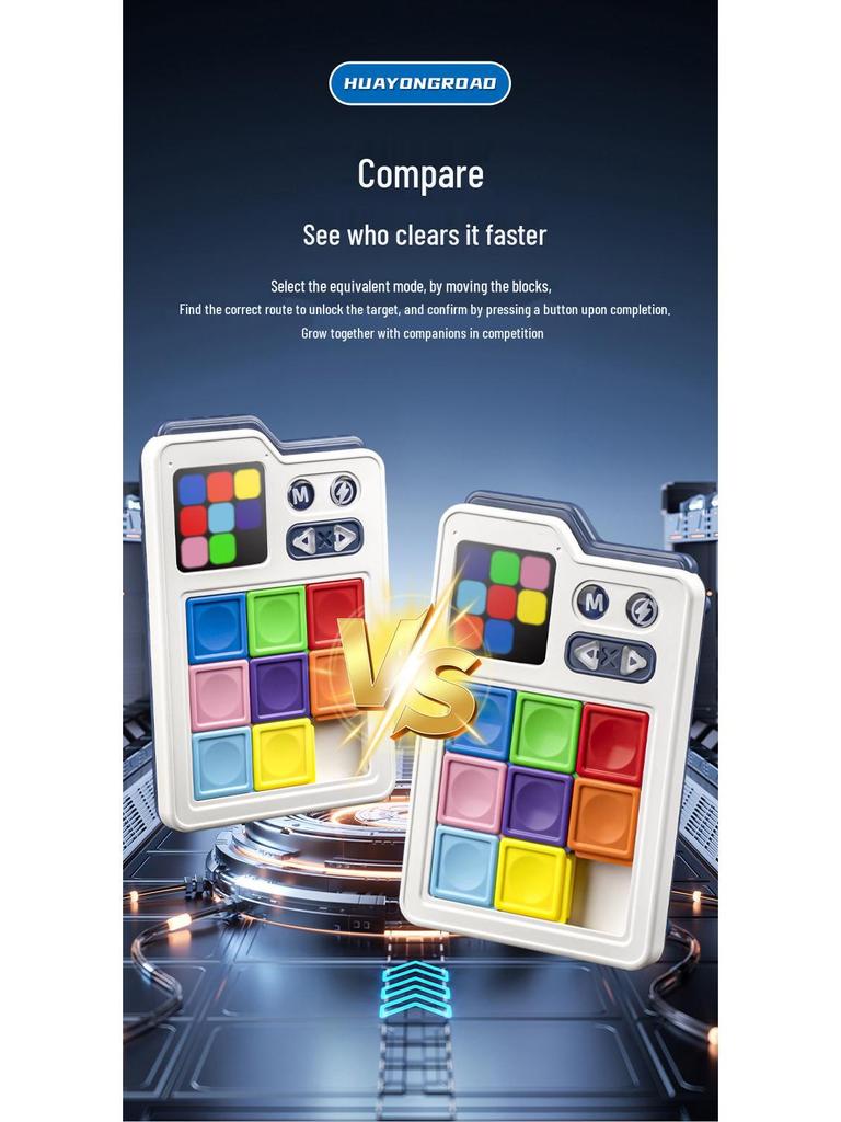 Smart Huarong Dao Puzzle: Educational Decompression Toy for Boys - Ideal Gift for Primary School Students