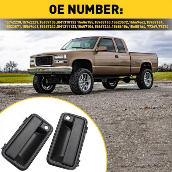 Door Handle Set For 88-98 Chevy C1500 1988-99 K1500 99-2000 Escalade Front Outer