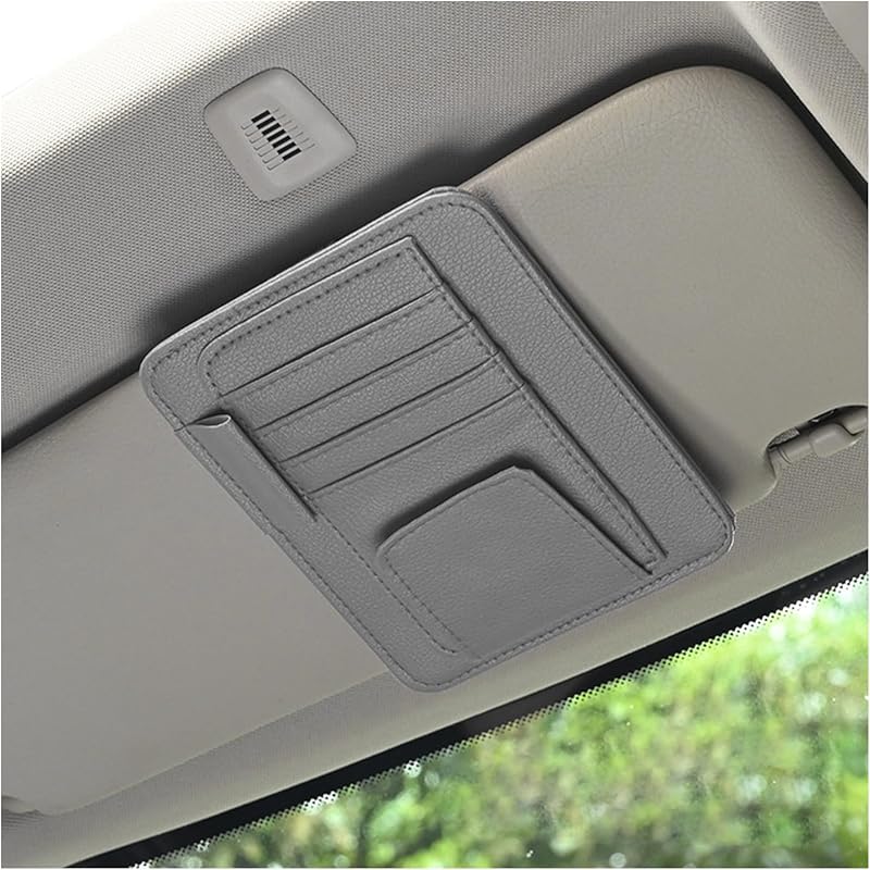 Augeny Car Sun Visor Organizer, Small Auto Visor Organizer And Storage, Registration And Document Holder, Vehicle Accessories For Sunglasses,