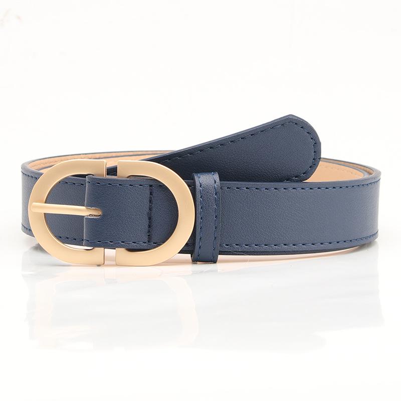 

Korean Style Women s Simple Double D Buckle Belt - Imitation Leather Waist Accessory