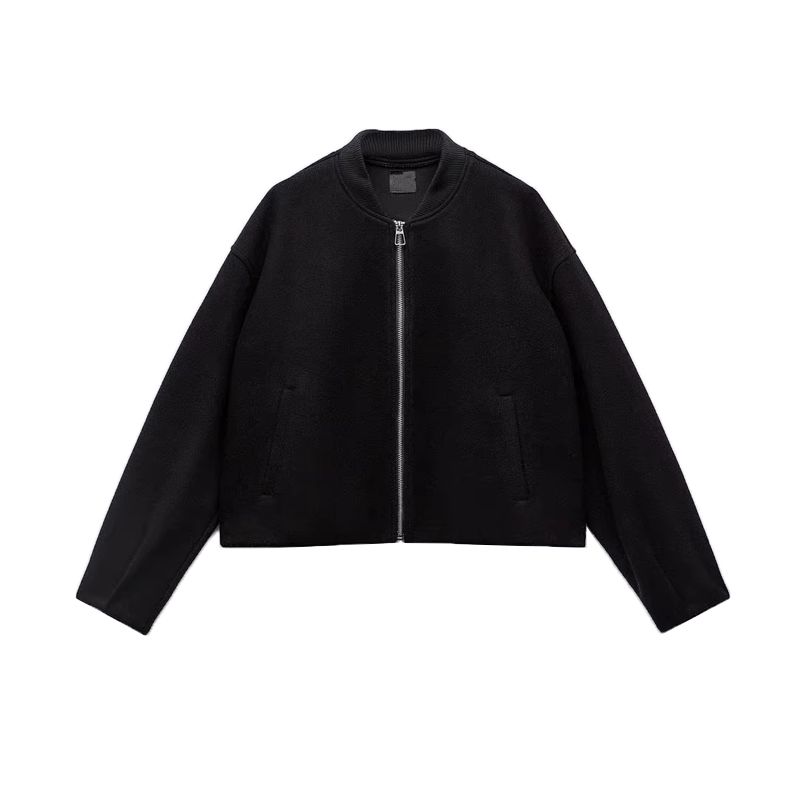 Spring New Women's Clothing Stand Collar Long Sleeves Soft Card Ornament Pilot Short Jacket 5070641