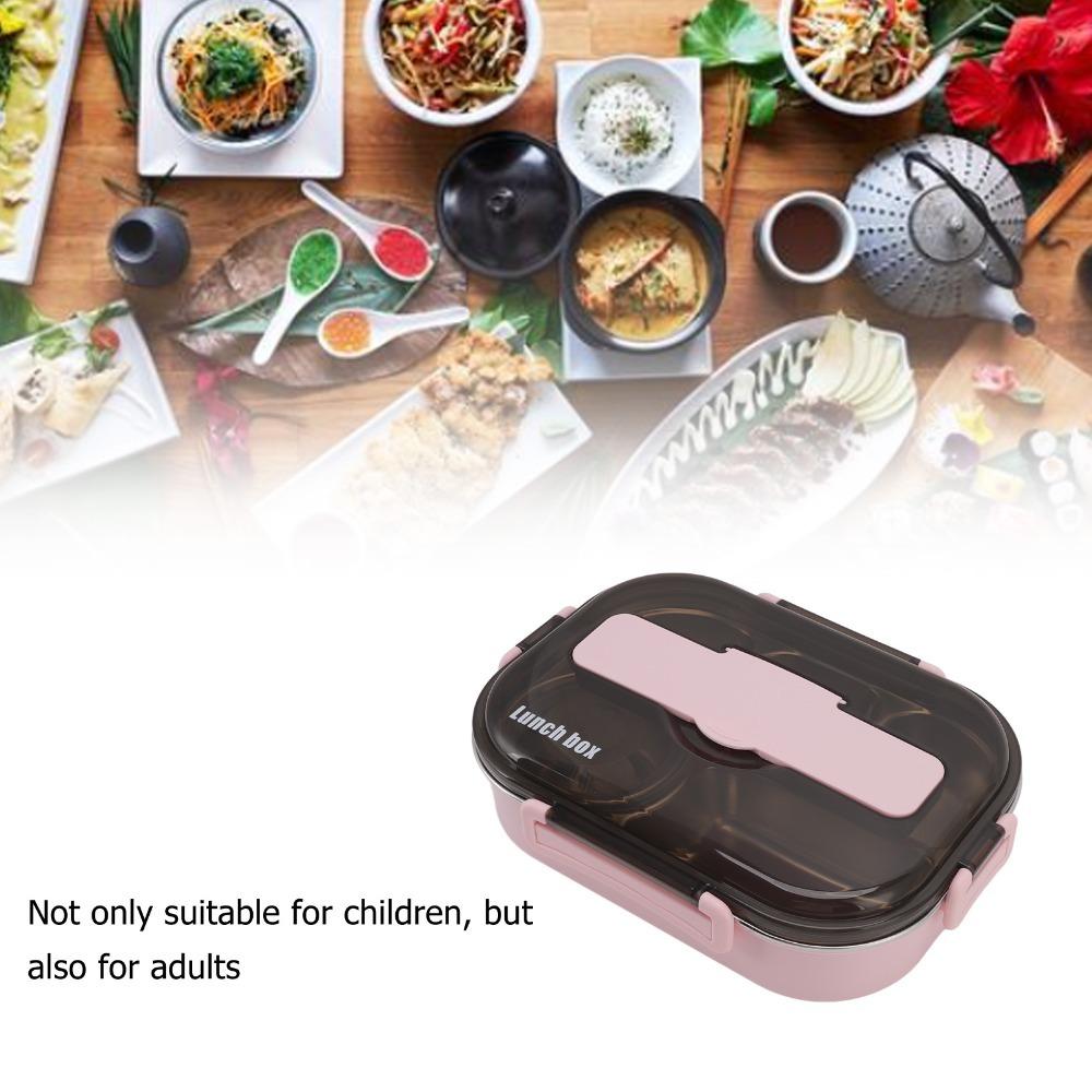 2000ml Compartment Lunch Box 5 Compartment Thermal Lunch Box Lunch Storage Container  For Travel розовый