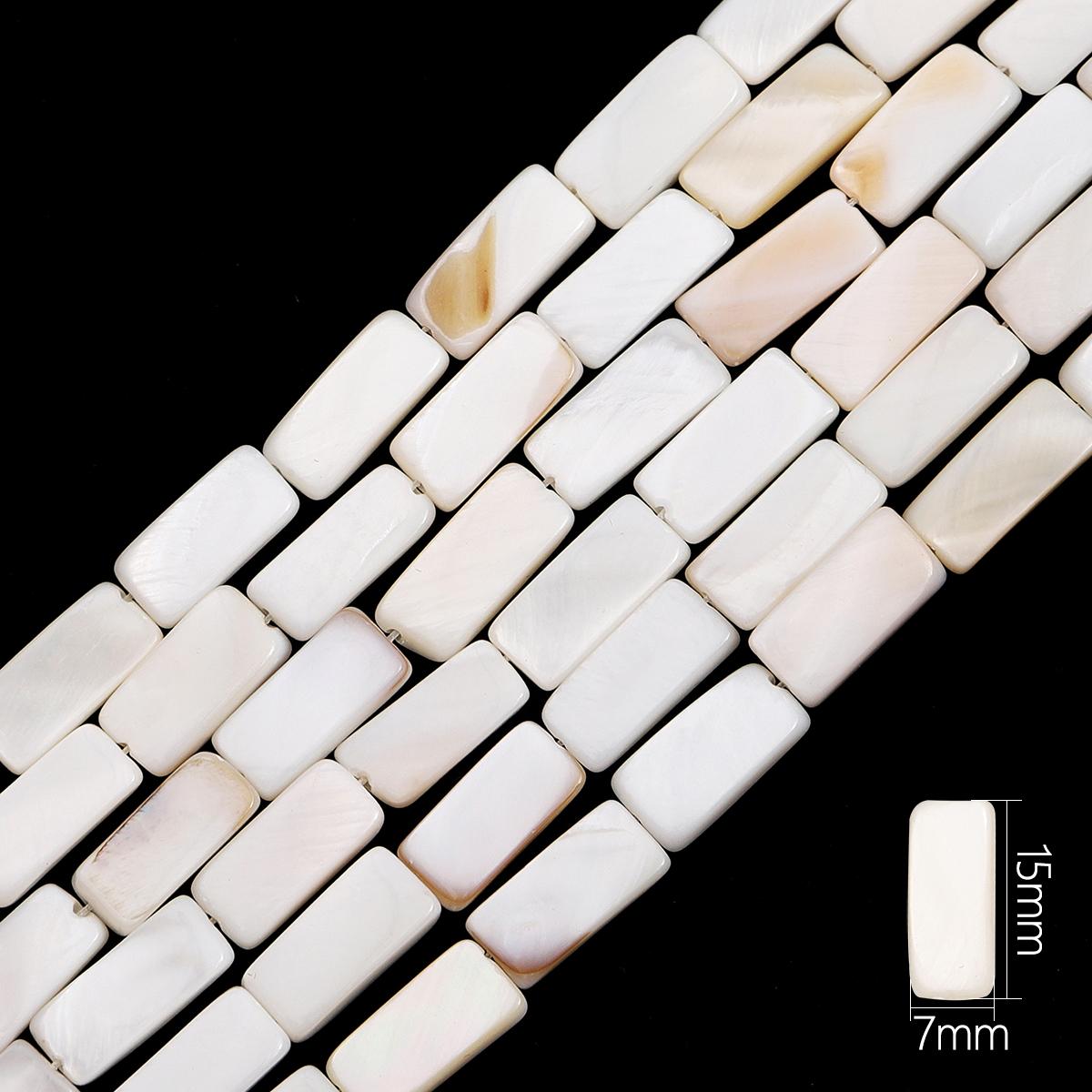 

22-115 шт. Натуральные пресноводные ракушки Геометрические бусины для DIY ожерелья, браслета, серег, изготовления ювелирных изделий 7x15mm 26Pcs