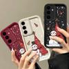 Cartoon Christmas Snowman Phone Cover For Samsung Galaxy S25 Edge S24 FE S23 S22 Ultra Plus A17 A56 A36 A16 A15 A55 A54 A53 5G Soft Phone Cover