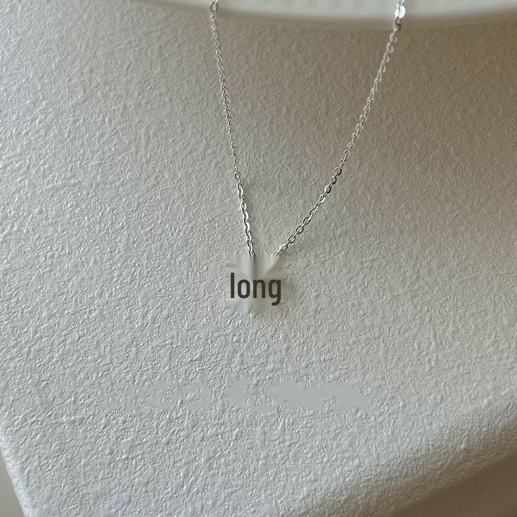 S925 Sterling Silver 18K Gold Ice Cream Flower Necklace with Rotating Lines Clavicle Chain