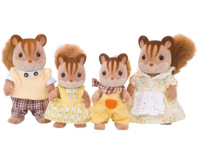 Bonecas Sylvanian Families ST Mark Idades 3 e Brinquedo Sylvanian Epoch [Família Esquilo] FS-17 Certificado, Acima, Casa de Bonecas, Famílias,