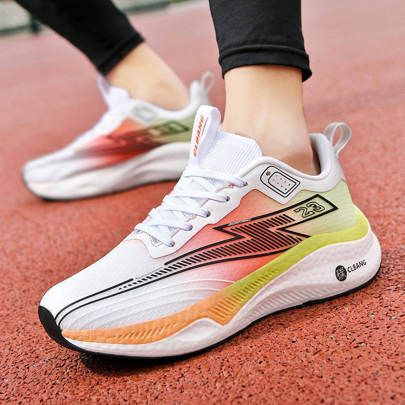 Running shoes, teenagers, junior high school entrance examination, sports racing, primary school students, mesh sports casual shoes, soft soles, men's