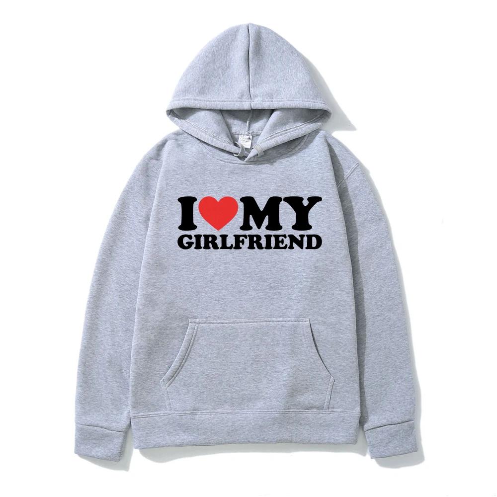 Lustige „I Love My Girlfriend“-Hoodies für Herren und Damen, Y2k-Hoodie, Streetwear, mit Kapuze, Sweatshirts, Pullover, Unisex, Trainingsanzug, Kleidung