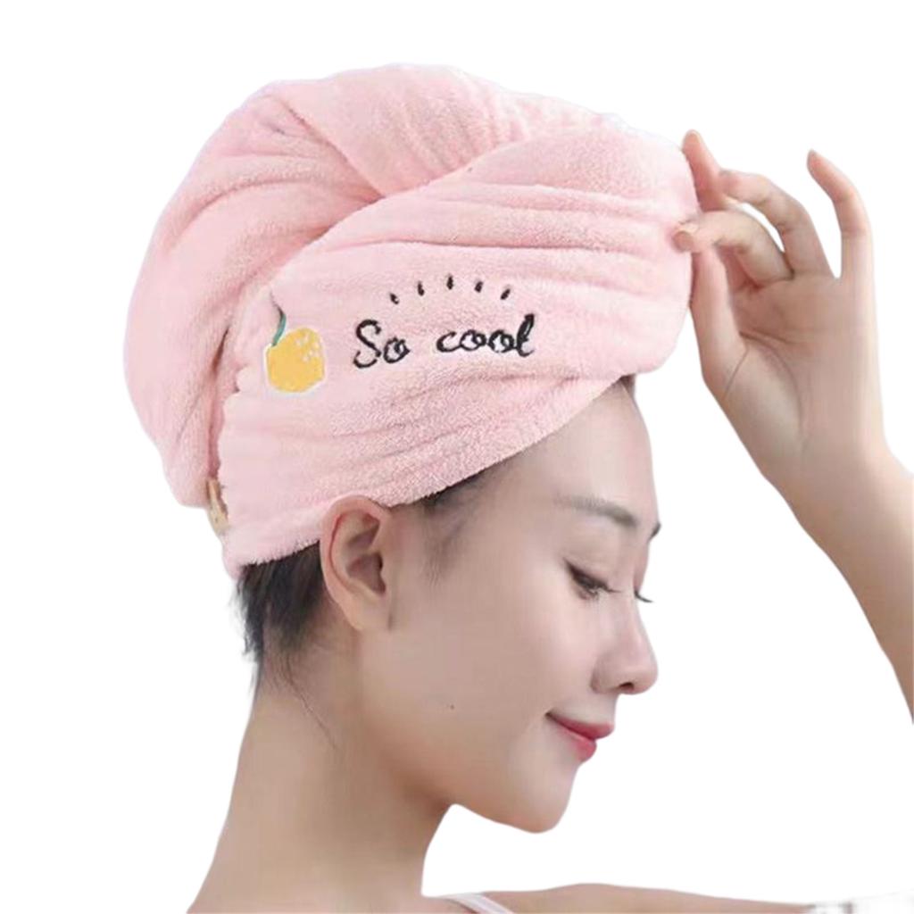 Coral Fleece Ladies Hair Towel Washable Hair Turban Wrap Drying Head Towels for Children and Women Wet Hair