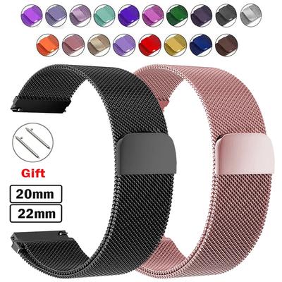 22mm 20mm Milanese Loop Band for Samsung Galaxy Watch 7-FE-5-pro-6-4-Classic Magnetic Metal Bracelet Huawei GT 4-3-2-2e Straps