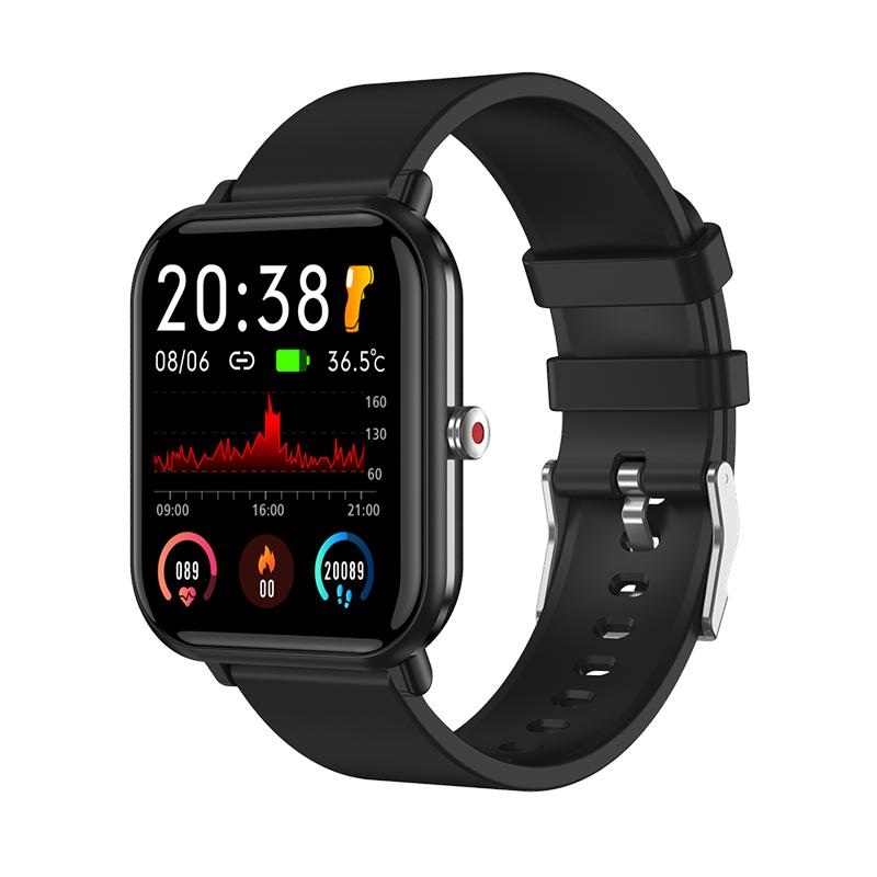 Digital Smartwatch Body Temperature Monitor Fitness Sports Watches Bluetooth Ip68 Waterproof Smart Watch For Android Phones