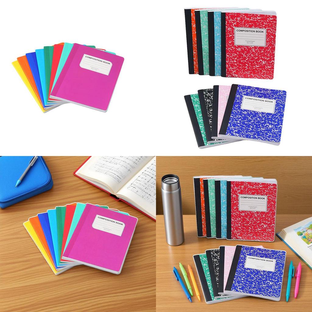 8x B5 Notebook Unique Ruled Lined Notepad for School Supplies Writing Office Solid Color