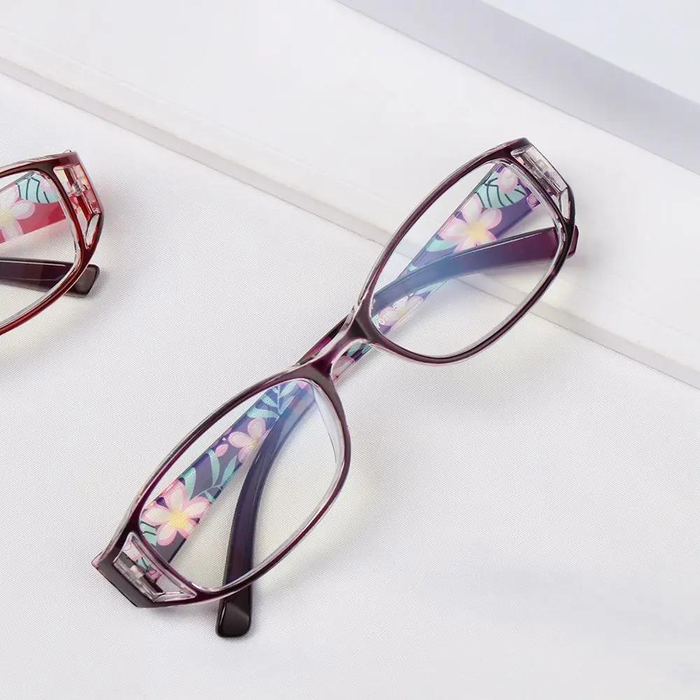Fashion Anti-Blue Light Reading GlassesUltralight Eye Protection Women Flowers Presbyopia Eyeglasses Portable Hyperopia Eyewear