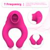 Unisex Vibrator Male Penis Ring Tongue Licking Sex Toy 3 Motor Vagina Masturbator G-spot Clitoris Stimulator Sex Toys for Couple