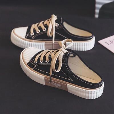 2024 Estate Donna Tela Slip-On Basso Top Biscotto Mezze Pantofole
