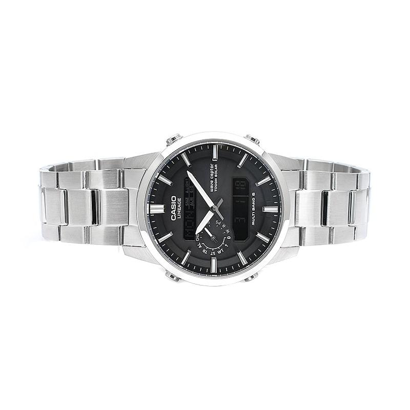 

CASIO LINEAGE series 50 meters waterproof solar Quartz Steel Strap men s watch black dial LCW-M600D-1BJF чорний