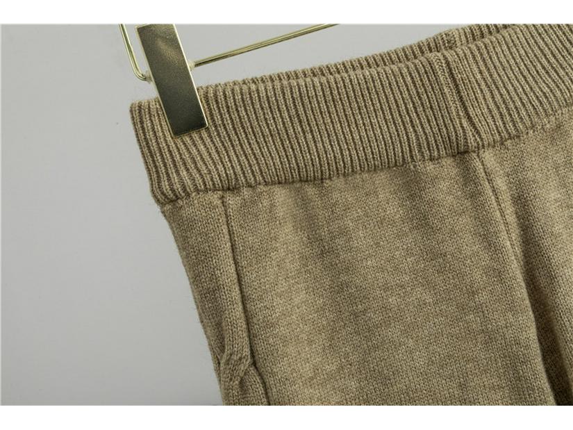 European Casual Knitwear Set - Women’s Hooded Cable Sweater & Wide-leg Pants Two-piece for Spring/Autumn