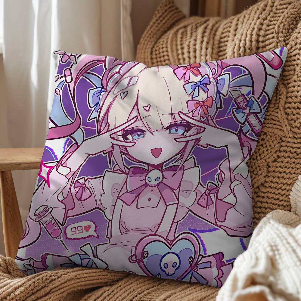 Cartoon Amechan KAngel NSO Pillow Case Sofa Living Room Bedroom Headboard Backrest Cushion Square Cushion Nap Time