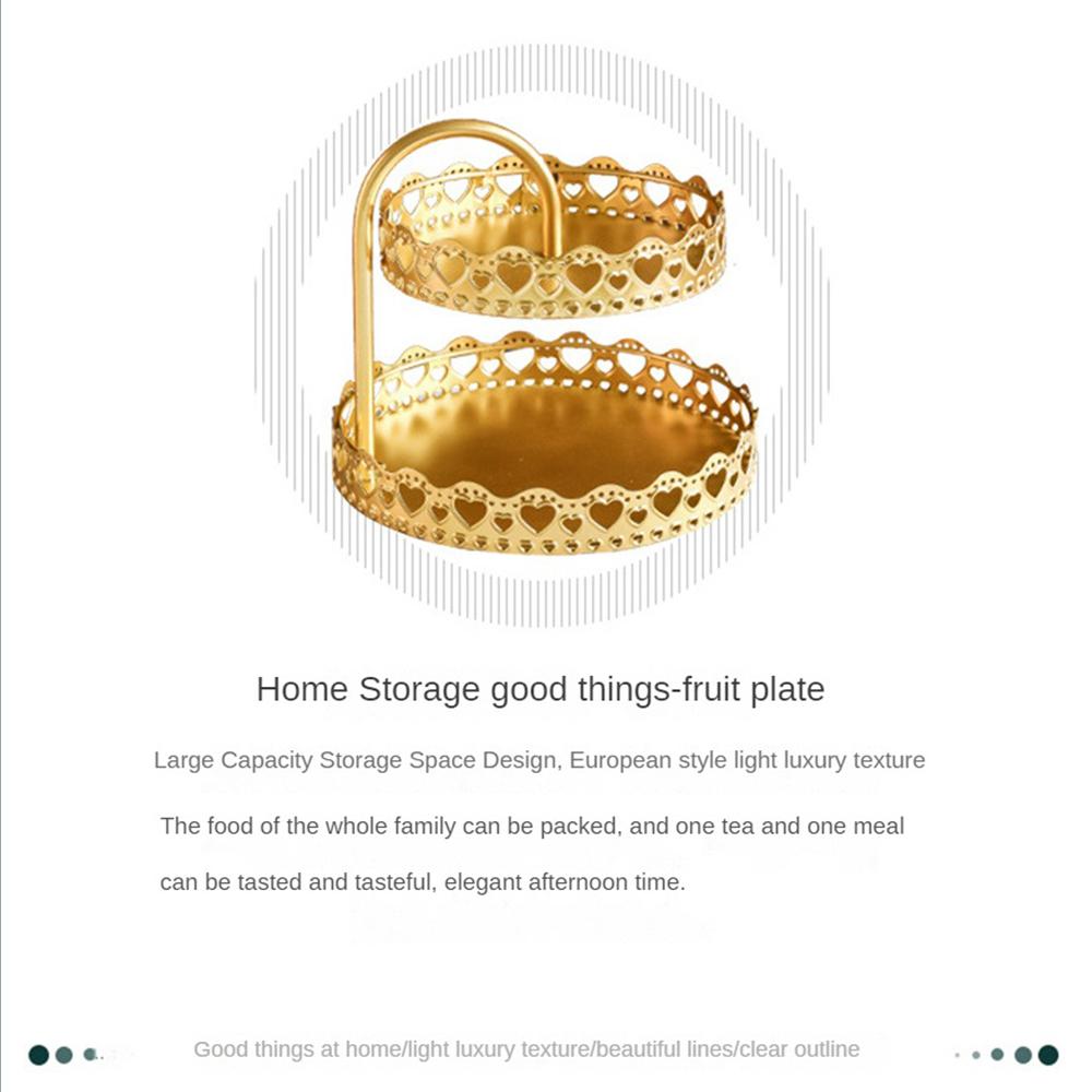 Fruit Tray Support Stability Will Not Damage The Desktop European Light Luxury Texture Open Three-dimensional Storage Design