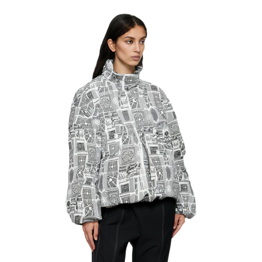 FILA Golf Series Stand Collar Fashion Warm Down Jacket Women outerwear A11W445927FZA