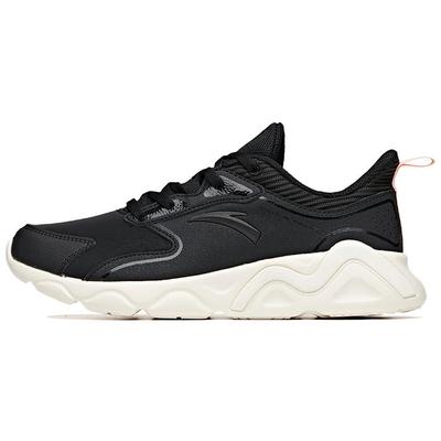 Running Collection Casual Textile, Synthetic Leather Abrasion Resistant Low Top Running Shoes Women's Black 122015571-1