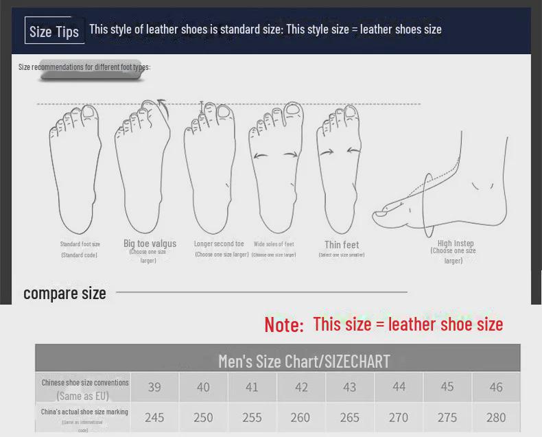 2025 Men's Fashion: Slip-On Casual Toe Shoes - Small to Large Sizes