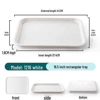 Commercial Plastic Rectangular Dining Tray