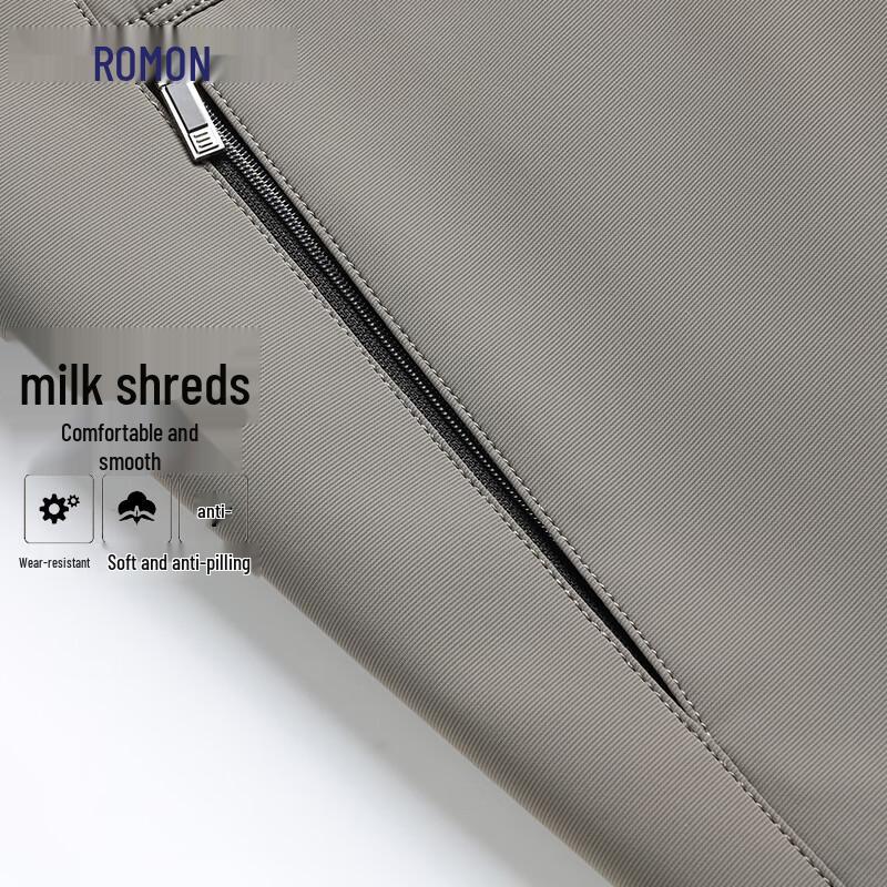 ROMON Men's Autumn/Winter Business Casual Anti-Wrinkle Lapel Jacket